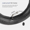 Miniatyrbillede 2 af 5: 8,5 tommer Indvendig Slange Baghjul Bøjet Ventilstamme 50/75-6,1 Bagdæk 8 1/2 X2 Til V2 M365 Pro 1s