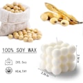 Miniatyrbild 2 av 5: Bubbel Ljus - Kub Sojavaxljus, Heminredningsljus, Doftljus Set 2 Delar, För Hemmabruk Och Presenter-