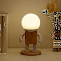 Miniatyrbild 2 av 2: Bordslampa Trärobot Barn Pojke Födelsedagspresent