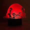 Miniatyrbillede 2 af 5: 3D Fransk Bulldog Natlampe Sharpei Lampe Bord Skrivebord Optisk Illusion Lamper 7 Farveskiftende Lys LED Bordlampe Jul Hjem Kærlighed Fødselsdag Børn K