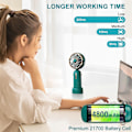 Miniatyrbillede 3 af 4: Håndholdt ventilator, Mini bærbar køleventilator USB genopladelig bærbar hængende halsventilator