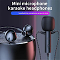 Miniatyrbilde 5 av 5: 3,5 mm In-Ear Lavalier Mikrofon med Øretelefon Klips Mikrofon svart Grønn