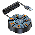 Miniatyrbild 1 av 5: USB Splitter Strömadapter Multipel Expander för PC Laptop, 7 Portar