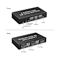 Miniatyrbillede 5 af 5: Dp Kvm Switch 2 Port 8k@30hz Displayport1.2 Switch 2 Ind 1 Ud Med 3 Usb2.0 Port Til 2 Pc Laptop Deling Tastatur Mus