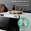 Miniatyrbilde 5 av 5: 5 stk. metall gasskomfyr knotter komfyr kontroll rekkevidde ovn knotter brenner knotter gassplatetopp bryter erstatning Ac