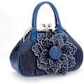 Miniatyrbillede 1 af 5: Rhinestones Blomst Dame Multipla Top Håndtag Tasker og Håndtasker Satchel Tote Taske Moderigtige Skuldertasker