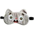 Miniatyrbillede 1 af 2: Blindfolds, Kat Sovemaske Øjenbind Plys Sød Maske Panda Sovedække til Kvinder Mænd Sort Bomuld Sundhed Afslapning (Farve: Grå Mus)