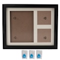 Miniatyrbillede 1 af 5: Pet Paw Prints Ramme Rent Naturligt Fyrretræ DIY Håndaftryk Fodaftryk Mindesæt til At Skabe Minder PetBlue Sort Ramme