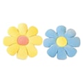 Miniatyrbillede 1 af 5: Solsikke Plys Puder - Blomsterformet Siddepude, Solsikke Pude Blød Spisestue Have Stol Pude 40cm (blå Gul) 2 stk