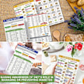 Pikkukuva 5 / 5: 2 kpl Diabetesruokalista, laminoitu ateriasuunnittelija diabeetikoille