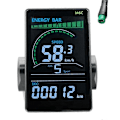 Miniatyrbild 1 av 5: M6C Elektrisk Cykel LCD Display Mätare 24V-60V E Scooter LCD Panel Färgskärm med USB för Mountain E