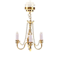 Miniatyrbillede 2 af 5: 1:12 Dukkehus Mini 4 Arm Loftlampe Lysekrone LED Lampe Væglampe Model Boligindretning Dukkehus Dec