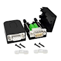 Miniatyrbilde 1 av 4: DB9 Lodefri Kobling RS232 D-SUB Seriell til 9-Pinners Port Terminal Hann Hunn Adapter med Kabinett (1-God