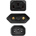 Miniatyrbillede 4 af 5: 1FT C14 til C13 + EURO Y Splitter Strømkabel, IEC 14 Han til IEC 13 Hun & EURO CEE7/16 Hun Forlænger Konverteringsledning til Computer