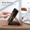 Miniatyrbillede 3 af 5: Etui til iPhone 13 Pro Max med kortholder, brunt PU læder etui, flip wallet til Apple iPhone 6.7 tommer