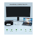 Miniatyrbillede 2 af 5: 1 i 2 Output Højhastigheds 1000Mbps RJ45 Splitter Adapter