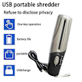 Miniatyrbillede 5 af 5: Velegnet til USB Bærbar Papirmakulator Multifunktionel Mini Elektrisk Papirmakulator Dokumentstrimmelklipper Offi-FO SHAN RAN WANG