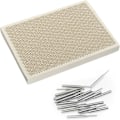 Miniatyrbillede 1 af 5: Honeycomb Keramisk Loddeplade med Nåle, Rektangulær Lodde Honeycomb Panel Smykkefremstilling T