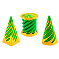 3-pak \"Impossible Cone\" legetøj, spiralformet fingerspidslegetøj, umulige pyramider yellow
