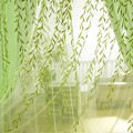 Miniatyrbillede 3 af 5: Willow Blade Øjet Gardiner Tyndt Gardiner Panel Tyl Voile Vindue Balkon Dør Gardiner til Soveværelse, Stue, Studieværelse og Boligindretning