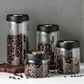 Miniatyrbild 2 av 5: Kaffebönor Glasburk Hushåll Vakuumförseglad Behållare Matförvaring Organisatör Hushåll Kök