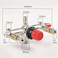 Miniatyrbillede 3 af 3: 90-120psi Luftkompressor Manifold Regulator Målere Tryk Holdbar Kontaktstyring S2024123013323