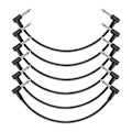 Miniatyrbild 1 av 5: Gitarr Patchkabel Gitarr Effektpedal Kablar, Svart 6-pack 30cm