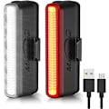 Miniatyrbilde 1 av 5: 30 Sykkellykter Foran og Bak, USB Oppladbar 30 Lumen Sykkellys og Baklys Sett, 230 Graders Synlighet, 800m Synlig Rekkevidde