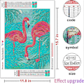 Pikkukuva 2 / 5: Neliömäinen timanttimaalaus Flamingo, timanttimaalaussarjat aikuisille, täyspora timanttimaalaussarjat, 5D DIY timanttimaalaus eläin kodin seinäkoriste Mo