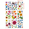 Miniatyrbillede 4 af 5: 9 stk. simulering små blomster sommerfugl elektrostatisk vindue