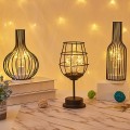 Miniatyrbillede 5 af 5: Dekorativ bordlampe, retro bordlampe, bur-stil, natlampe