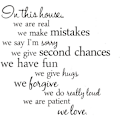 Pikkukuva 3 / 4: Fange In This House We Are Real Vinyyli seinätaide Inspiroivia lainauksia ja sanontoja Kodin sisustus Tarra Tarra 22''x22''
