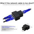 Miniatyrbillede 3 af 5: RJ45 Splitter Adapter 1 til 2 Port Hun-stik til Ethernet