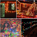 Miniatyrbilde 5 av 5: 72ft 200 LED Solar String Lights med 8 moduser for hage, gård,