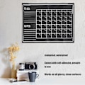 Miniatyrbild 8 av 8: Inramad Magnetisk Krittavla Månadskalender, Idealisk För Hemmaundervisning, Dekorativ Design Med Självhäftande Baksida, 45X60Cm