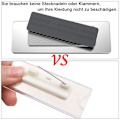 Miniatyrbild 4 av 6: 12-pack magnetiska namnskyltar självhäftande magnetiska namnskyltar kläder metall namnskylthållare med 2-punktsmagnet för ID-korthållare märkning