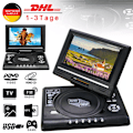 Miniatyrbillede 2 af 5: Bærbar DVD-afspiller med HD stor skærm roterende skærm afspiller + gamepad DE