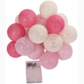 Miniatyrbild 3 av 3: 2-pack bomullsbollar Fe-ljus Batteridriven 10 LED-lampor Ull B