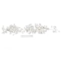 Miniatyrbillede 1 af 5: Blomster Bryllup Hårnål Kunstige Perler Blade Hårpeice Brud Bryllup Hår Tilbehør Sølv Hovedbånd