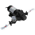Pikkukuva 7 / 8: 220V 11,3 LPM 50PSI Vedenpainekalvo Pumppu Itse Imuva Autolle RV:lle Jahdille Caravanille Merelle Veneelle