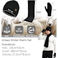 Miniatyrbillede 2 af 5: CheChury Chapeau Gants Écharpe Ensemble pour Homme Doux Chaud Bonnet Tricoté Bonnet Long Écharpe 3 en 1 Hiver Épais Ensemble