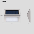 Miniatyrbild 2 av 5: Solar Lights for Steps Decks Pathway Yard Stairs Staket, LED lam warm light 3led
