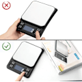 Miniatyrbilde 5 av 8: Kjøkkenvekt Precision Scale USB Oppladbar, 10kg/1g elektronisk kjøkkenvekt rustfritt stål, væskemåling, bakgrunnsbelyst LCD, auto-av,