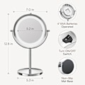 Miniatyrbilde 3 av 8: Lighted Makeup Mirror, 10x Magnifying Double Sided LED Vanity