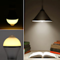 Miniatyrbild 1 av 4: E27 5W PIR Infraröd Automatisk Rörelsesensor LED-lampa Glödlampa för Toalett Parkering Varmvit 3200K
