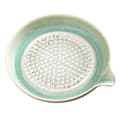 Ceramic Garlic and Ginger Grater - Grating Plate with Sharp Teeth for Fresh Flavors, Multifunctional Storage, Dishwasher Safe Green