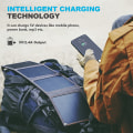 Miniatyrbillede 4 af 8: 14W solcellelader, lommestørrelse solpanel 1-port USB &