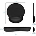 Miniatyrbild 2 av 6: Premium Memory Foam Tangentbord och Mus handledsstöd Pads Set- för bekväm skrivning och handledssmärta lindring (2-pack)