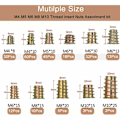 Miniatyrbilde 2 av 5: M4 M5 M6 M8 M10 Sekskantmuttere med gjengede innsatser, Sink-legering Sekskantede gjengede innsatsmuttere Innsatser,(230PCS)