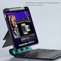 Miniatyrbild 5 av 6: Tangentbord för nya iPad Pro 12.9 2021/2020/2018, QWERTY bakgrundsbelyst trådlöst Bluetooth-tangentbordsfodral för iPad pro 12.9 tum 5:e/4:e generationen/3:e generationen